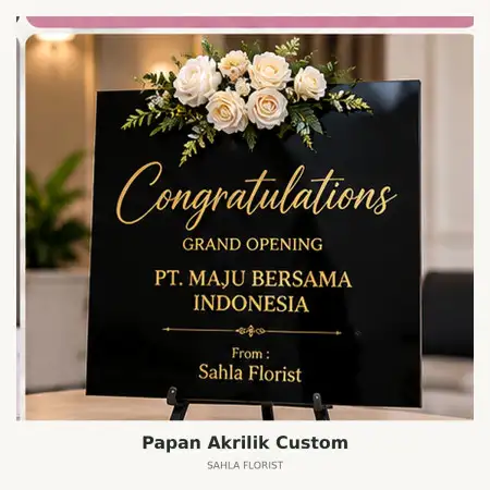 Papan Bunga Akrilik Lahat